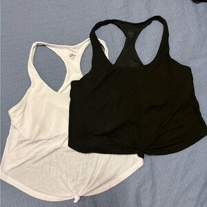 ALO Yoga Women's Black and White Tank Tops